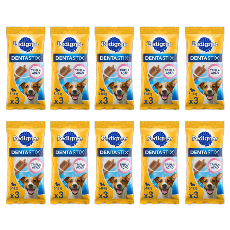 Kit Com 10 Dentastix Pedigree Para Cães Pequenos 