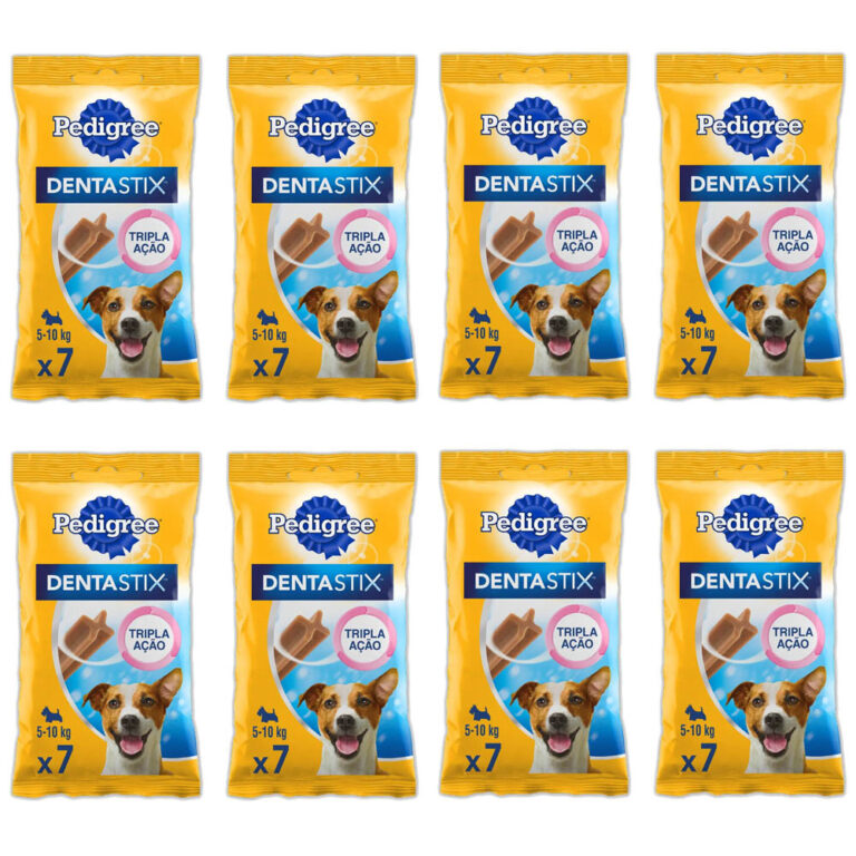 Kit Com 8 Dentastix Pedigree Petiscos Para Cães P