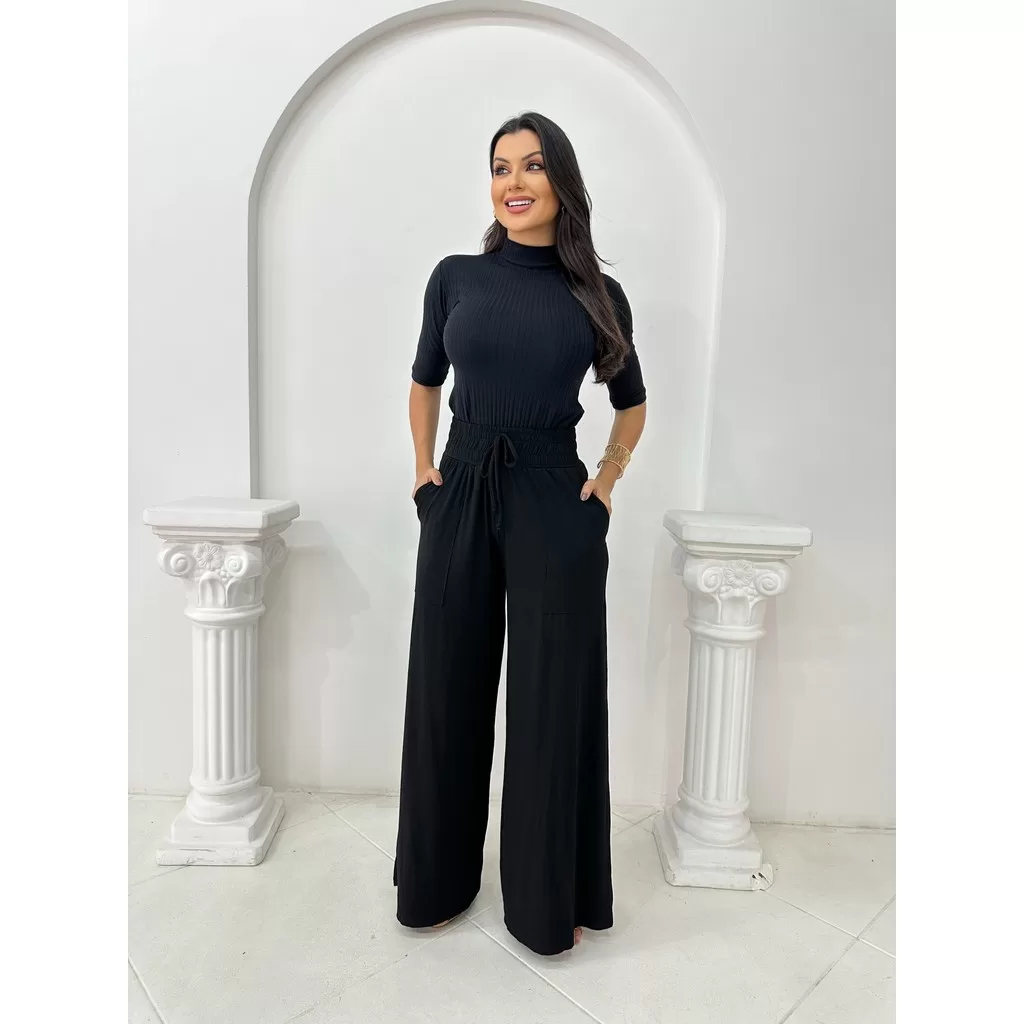 Blusa Feminina Lisa Gola Canelada Premium Conforto TodasasEstações