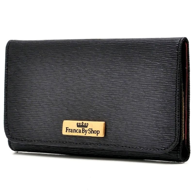 Carteira Feminina Social Porta Cartões Multiuso Preta