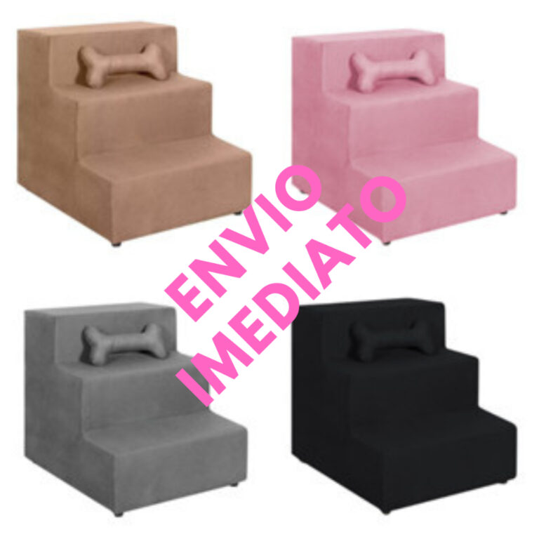Escada Para Cachorro Gato Pet 3 Degraus