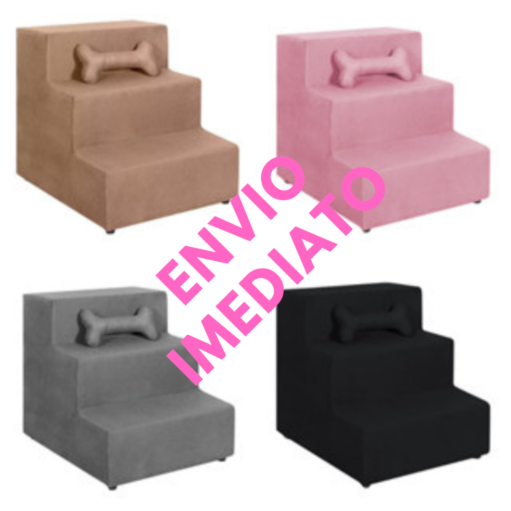 Envio Imediato – Escada Para Cachorro Gato Pet 3 Degraus