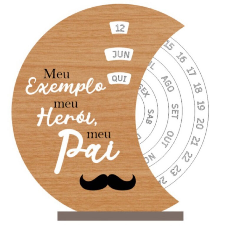 Calendário Permanente Perpétuo Circular Decoraç