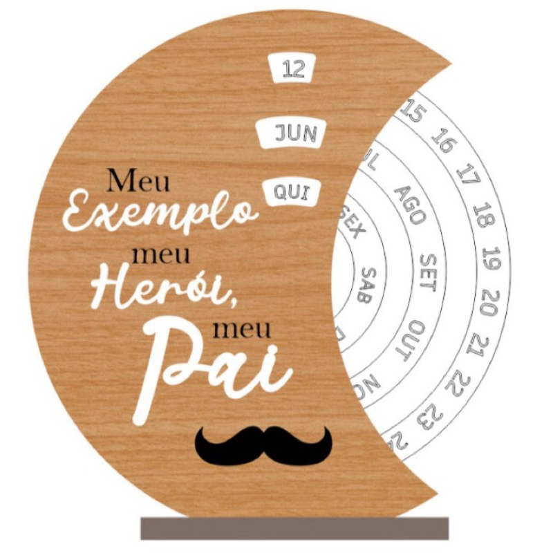 Calendário Permanente Perpétuo Circular Decoração