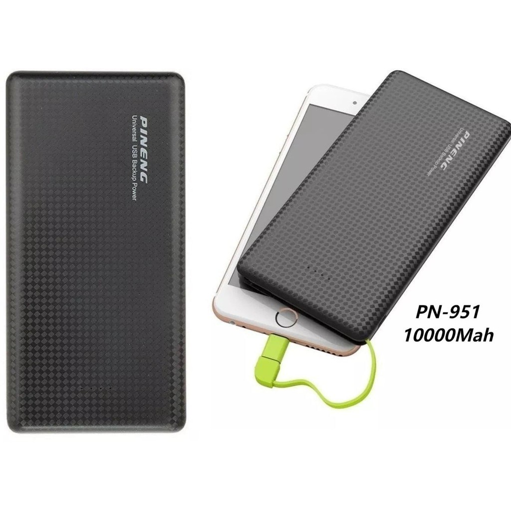 Carregador Portátil Pineng Power Bank 10.000mah , 5000mah com adaptador iPhone e V8