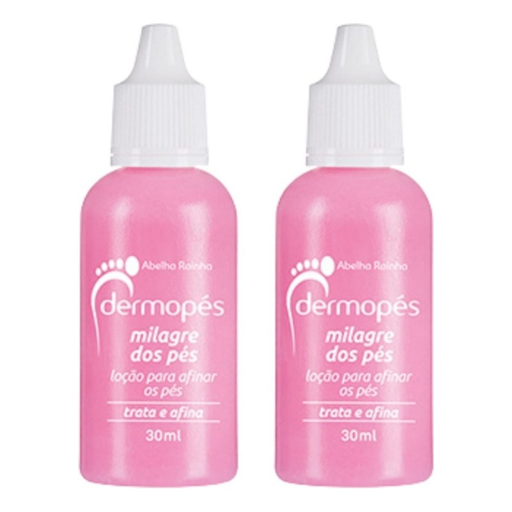 Loção Para Afinar Os Pés Dermopés 30ml 2 Unidades