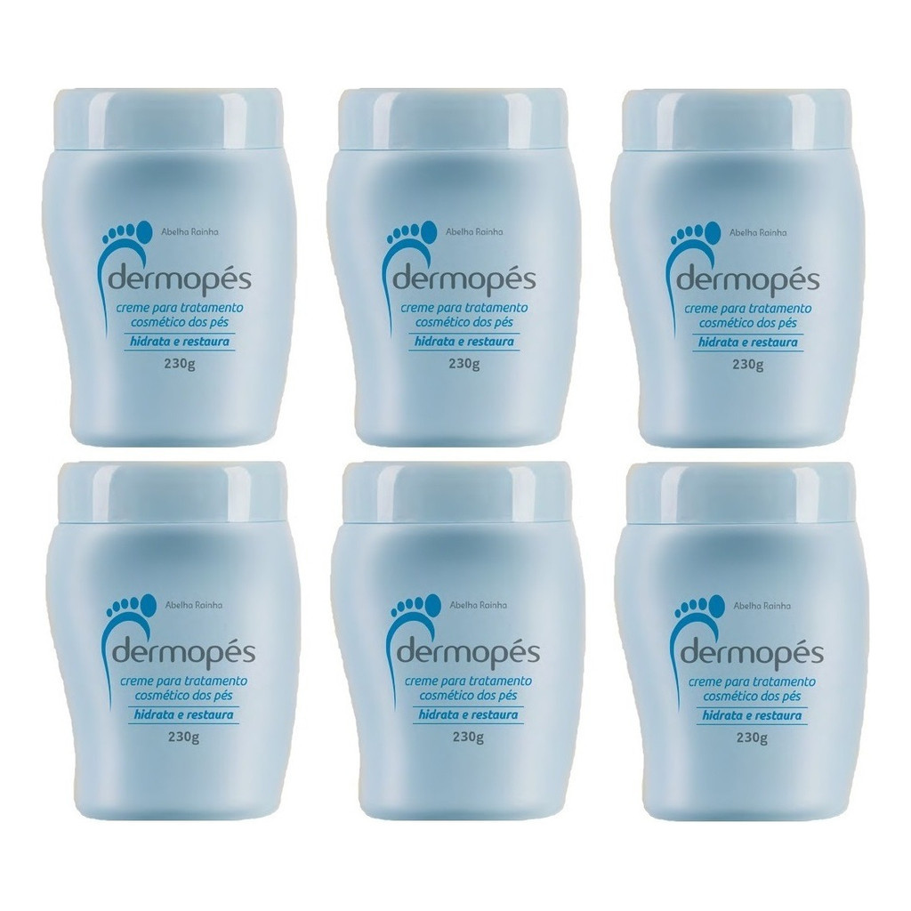 6 Creme Para Pés Hidrata E Restaura Dermopés Abelha Rainha