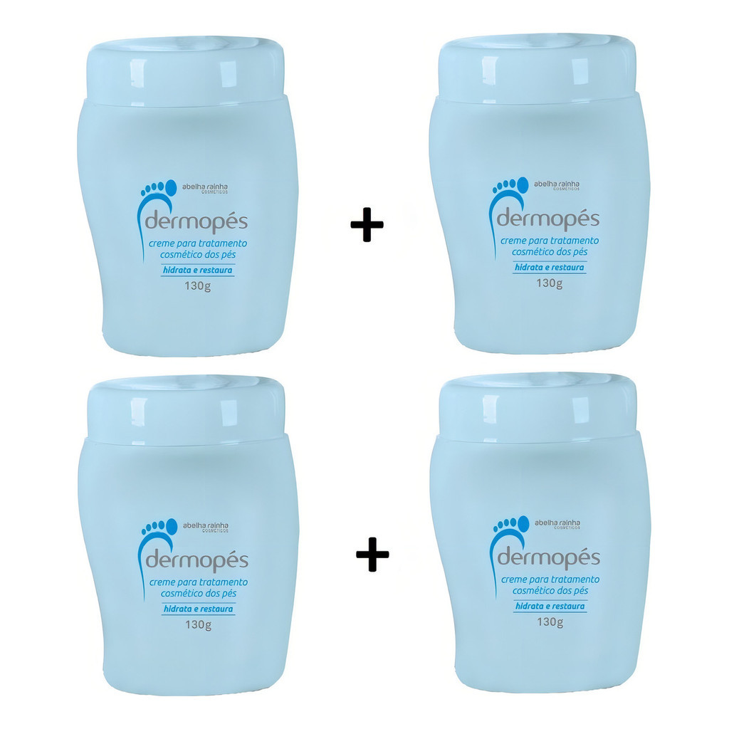 Kit 4 Creme Cosméticos Para Os Pés Hidrata E Restaura Dermopés