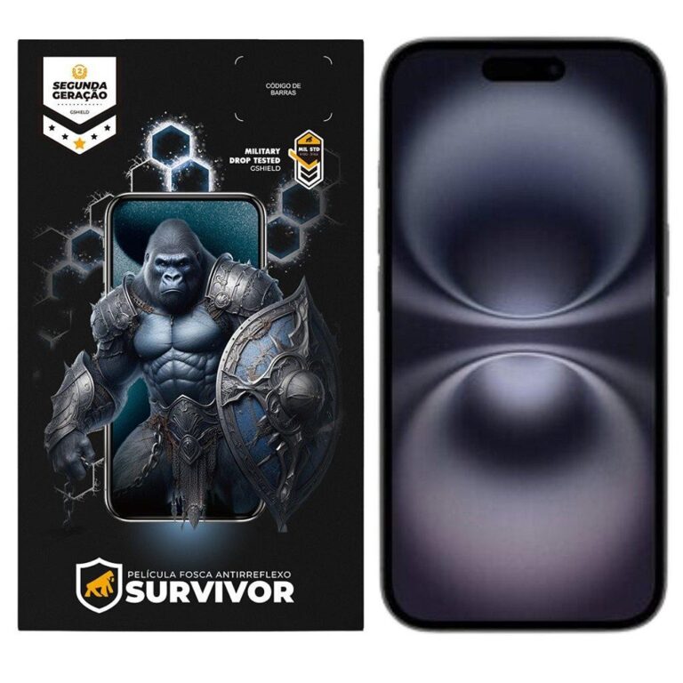 Película Protetora Fosca p/ iPhone 16 com Aplicad