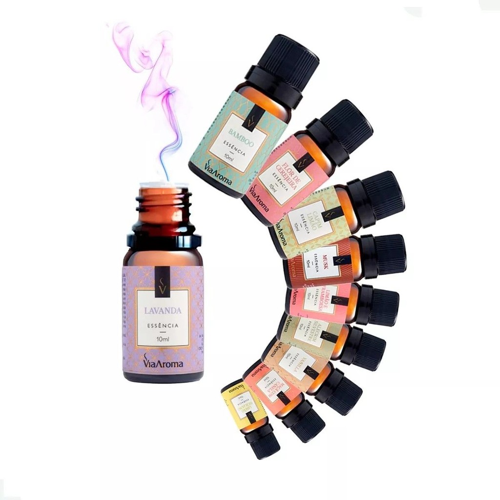 Essência Via Aroma 10ml Aromatizador Ambiente Difusor Casa Quarto Diversas Fragrâncias