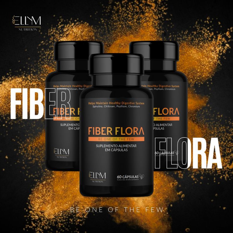 Fiber Flora Quitosana Spirulina Psyllium Ellym Nutrition Suplemento Fibras Intestino
