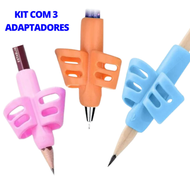 Kit 3 Adaptadores para Lápis Ergonômico para Esc