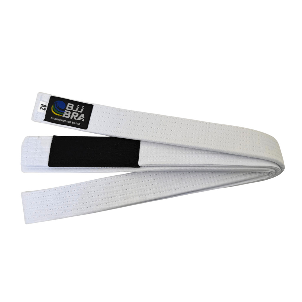 Faixa de Jiu Jitsu BRA Branca Ponta Preta