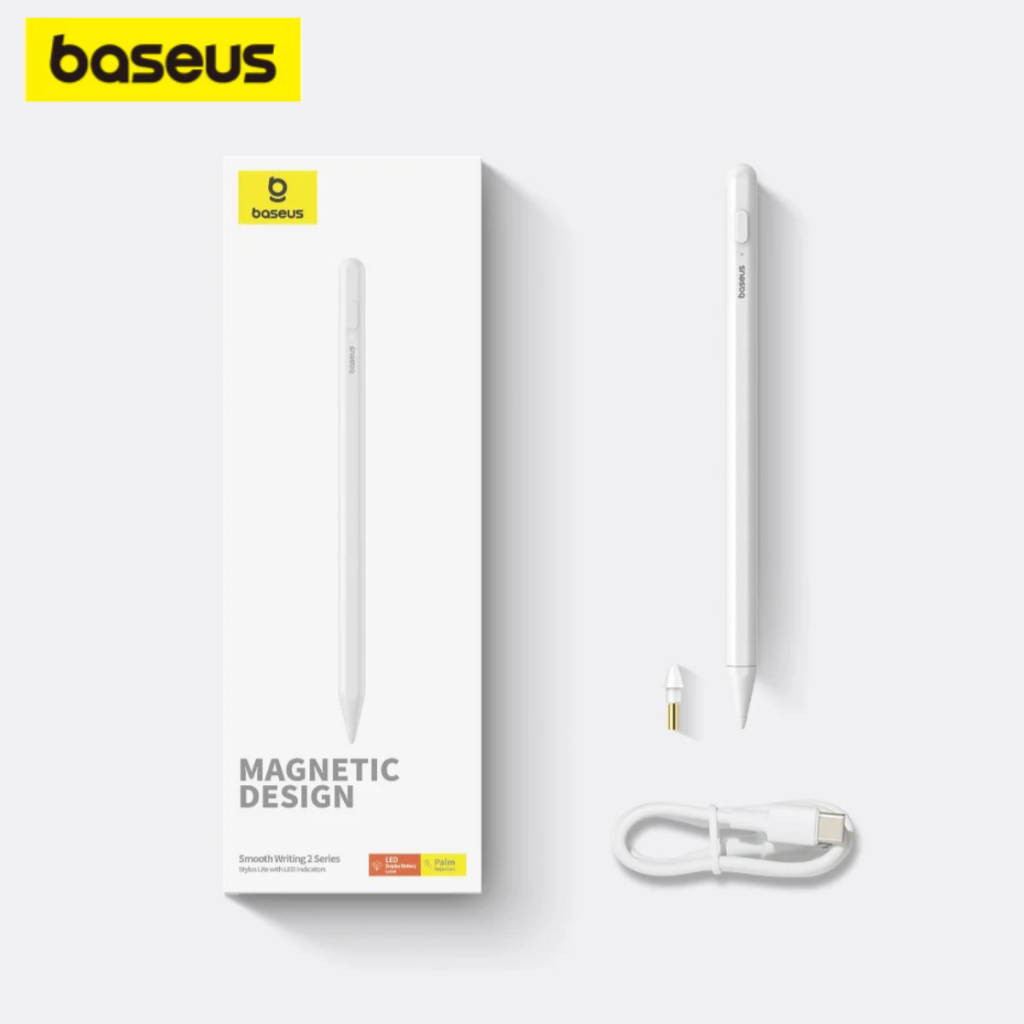 Caneta Ipad Baseus Pencil Smooth Writing 2 Stylus Rejeição de Palma Apple IOS Conexão Wireless