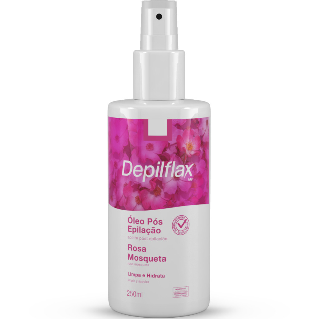 Depilflax Óleo Pós Depilação Corporal Rosa Mosqueta Limpeza Hidratação 250ml