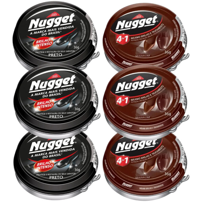 Kit Com 3 Pasta Nugget Graxa Para Calçados 36g