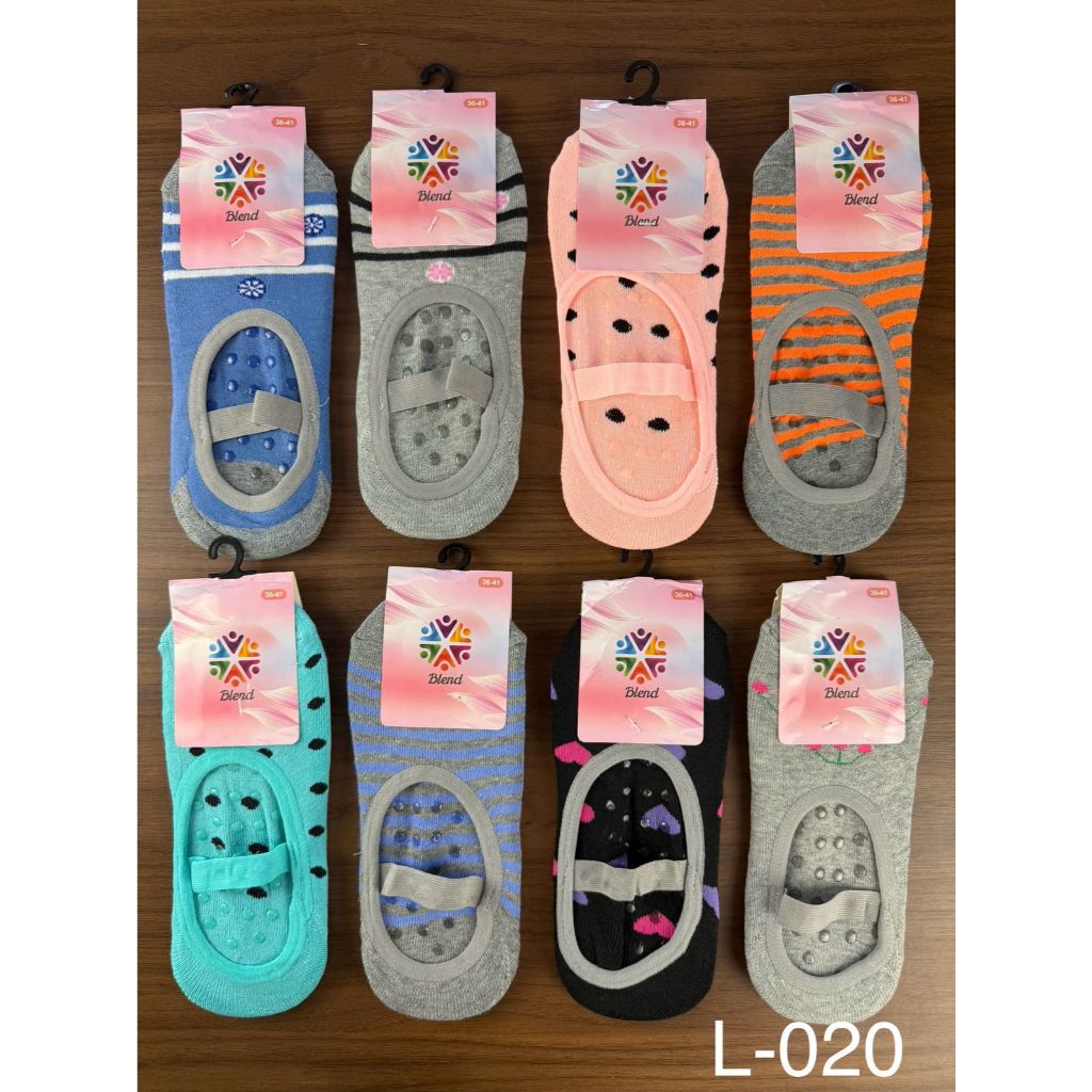 KIT 12 MEIAS YOGA PILATES C/ DERRAPANTE 36-41