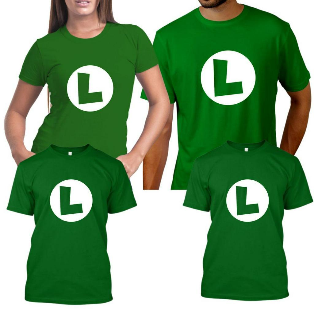 Camisas Camiseta Luigi Kit Família Tal mãe Tal Pai Tal Filho Monte seu Kit – Valor de 1 peça