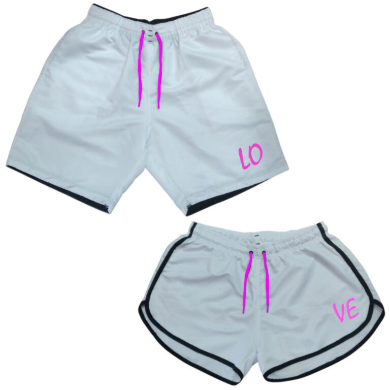 Conjunto Short de Casal Kit Mozão Dia dos Namorad