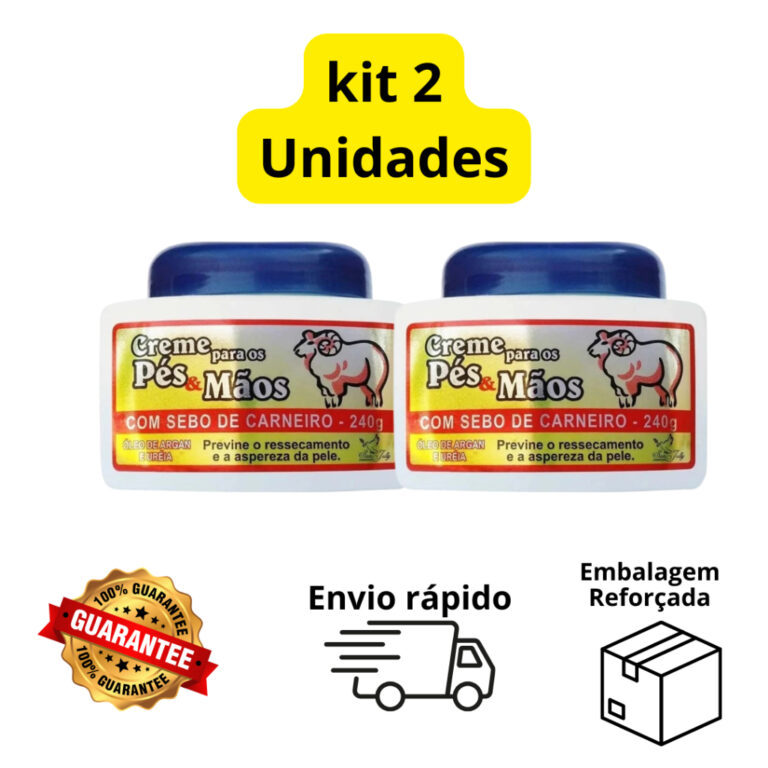Kit 2 creme para os pés com Sebo de Carneiro Acab
