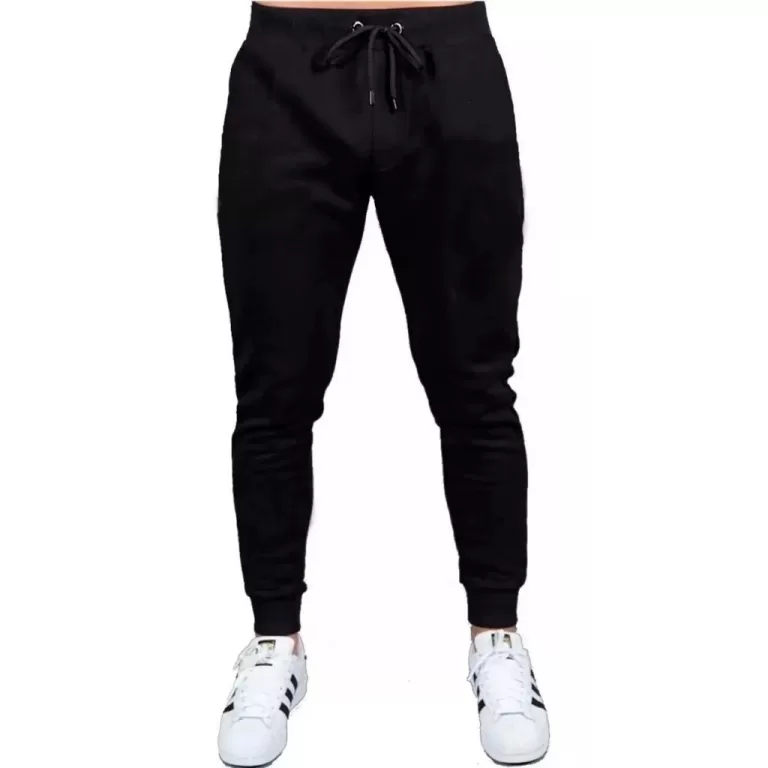 Calça de Moletom Casual Lisa Sem Estampa