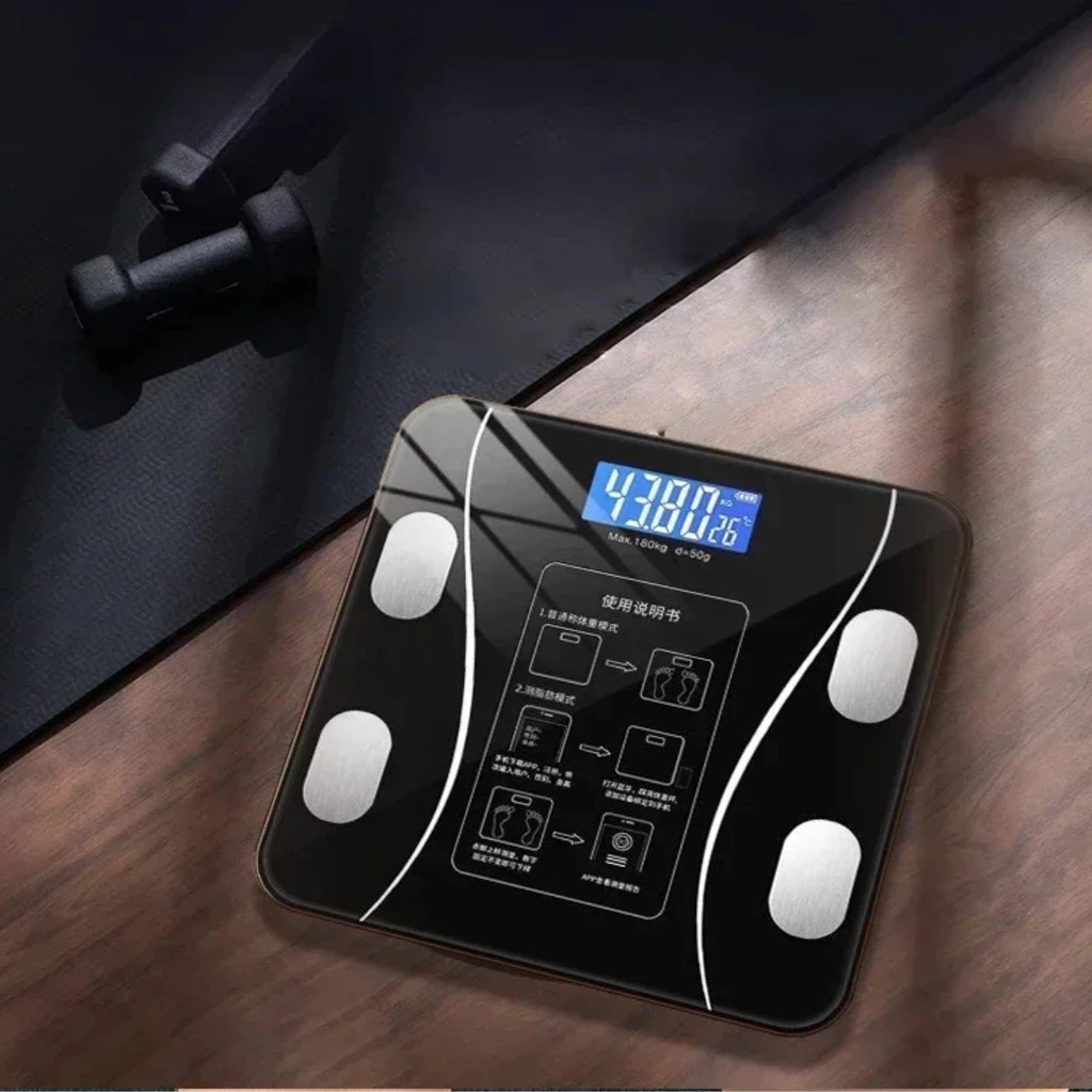 Balança De Bioimpedância USB Bluetooth Medição Corporal por App Até 180Kg de peso pequena doméstica