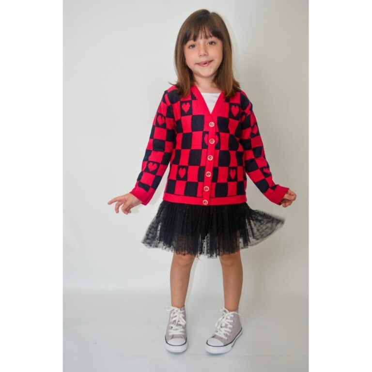 Casaquinho de Tricô Inverno Infantil Menina, mang