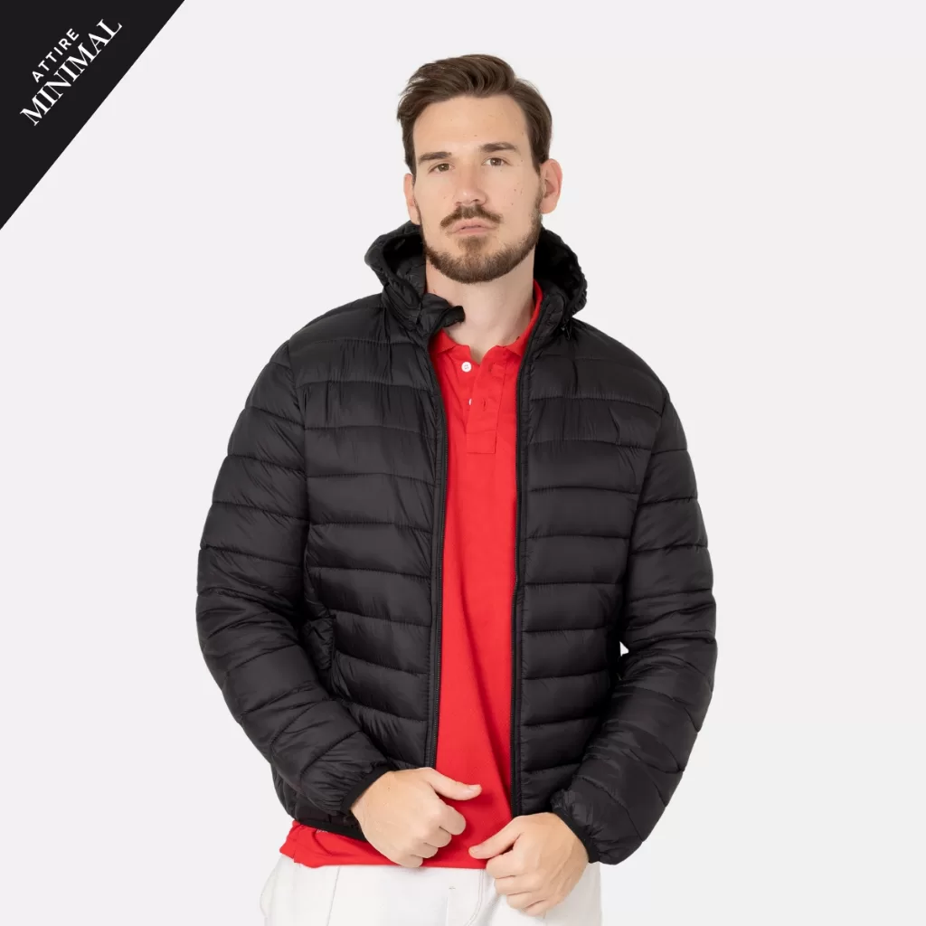 Jaqueta Bobojaco Masculina Forrada com Bolsos e Capuz Inverno