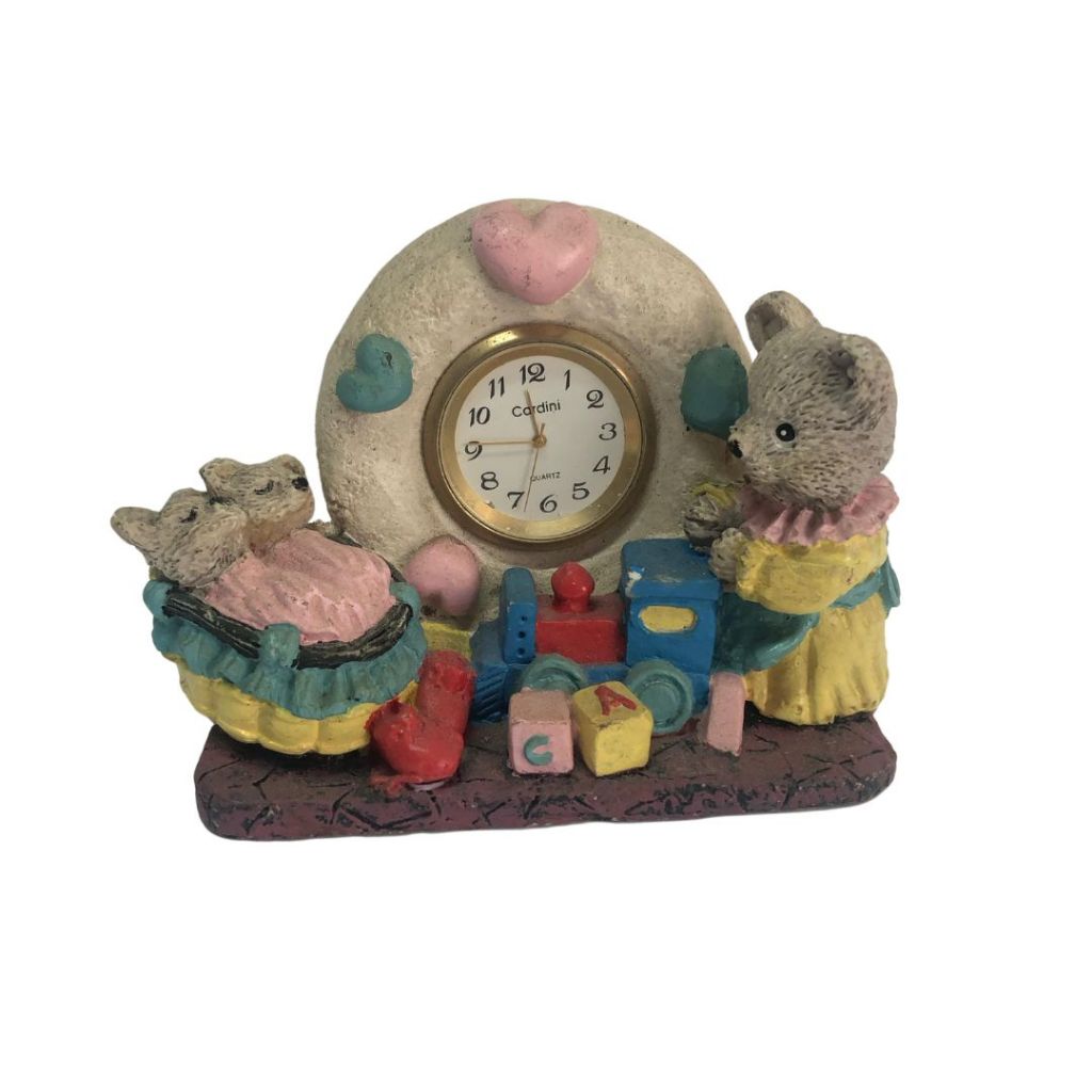 Relógio de Mesa em Resina – Item Colecionável Vintage – Relogio Antigo