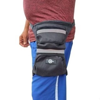 Bolsa Bag Cartucheira de Perna Unissex Preta Poche