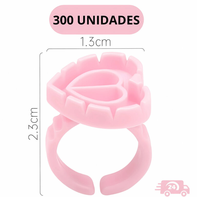 Kit 300 Anel Multiuso para Henna Tintura e Cílios