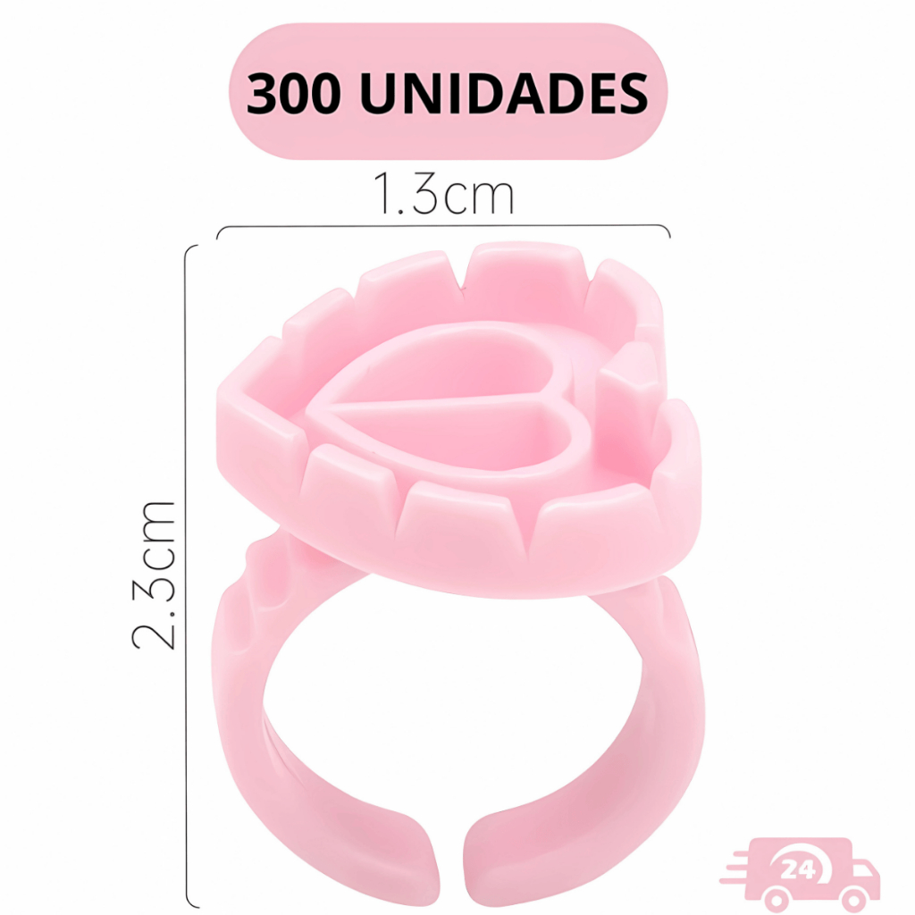 Kit 300 Anel Multiuso para Henna Tintura e Cílios Profissionais de Beleza