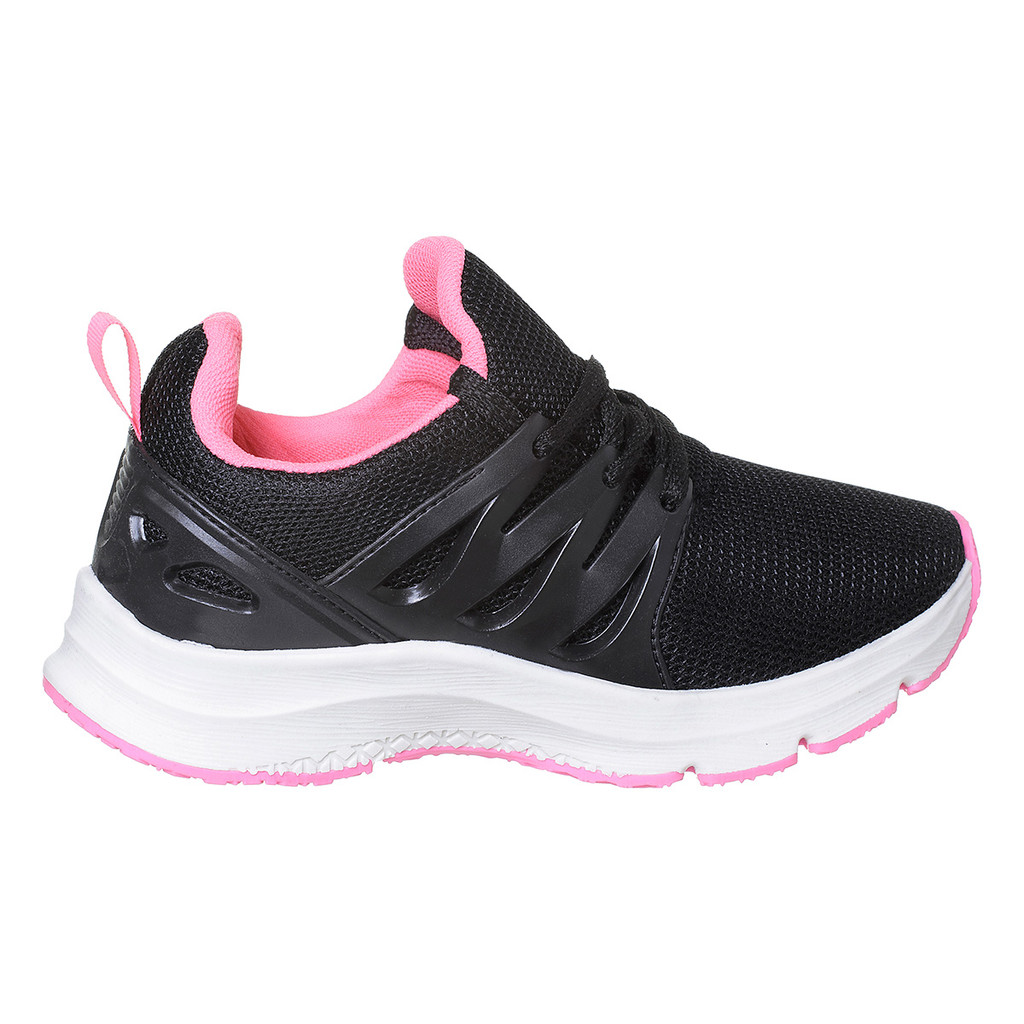 Tênis Infantil Feminino Esportivo Escolar Confortável Preto Pink Original Moda Promoção