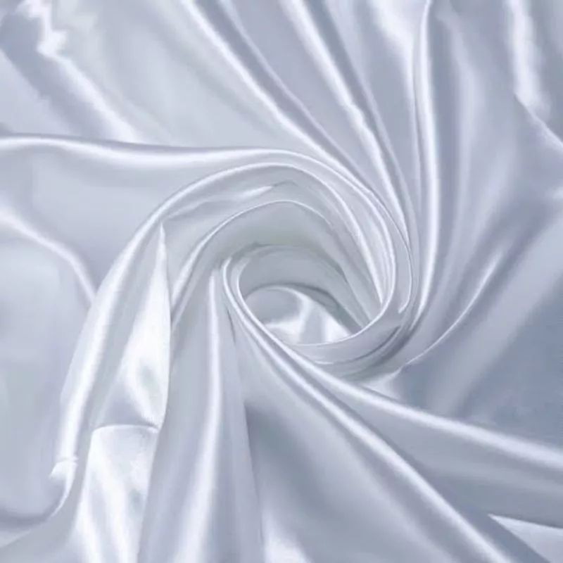 40 METROS TECIDO CETIM CHARMOUSSE BRANCO
