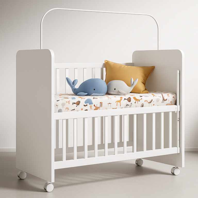 Berço BabySense Com Grade Móvel + Colçhão, Min