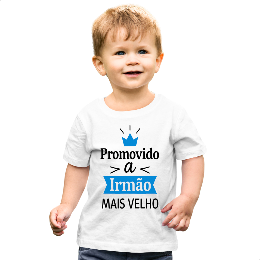 Camiseta infantil promovido a irmão mais velho