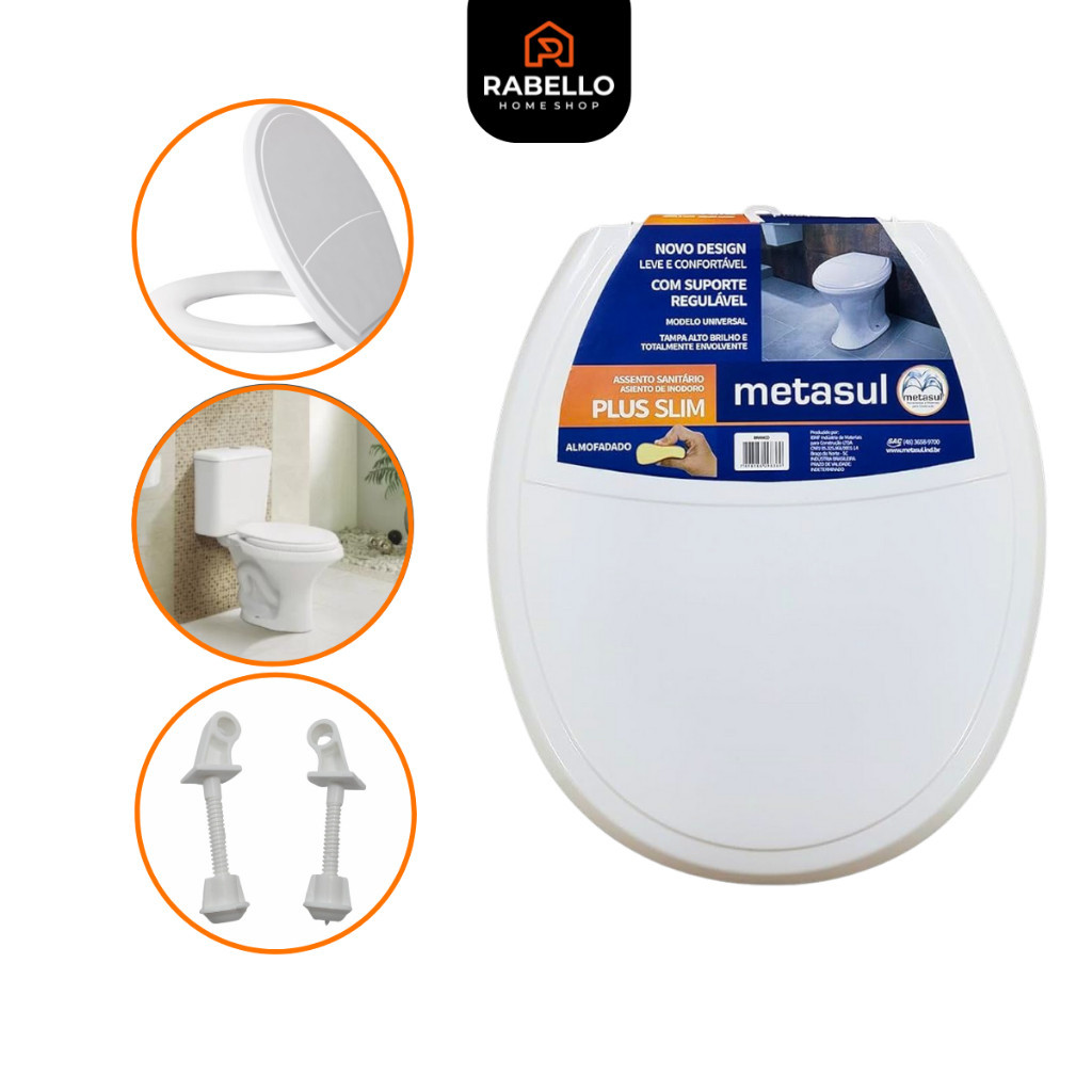 Tampa de Vaso Soft Universal Assento Oval Deca Celite Metalsul