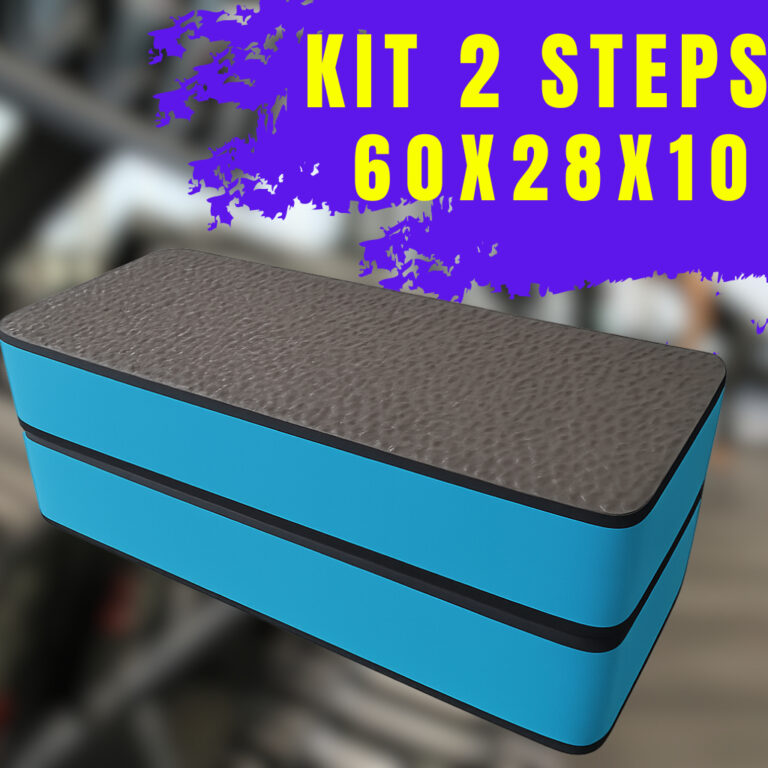 STEP ACADEMIA KIT 2 60x28x10CM EVA FITNESS  TREINO