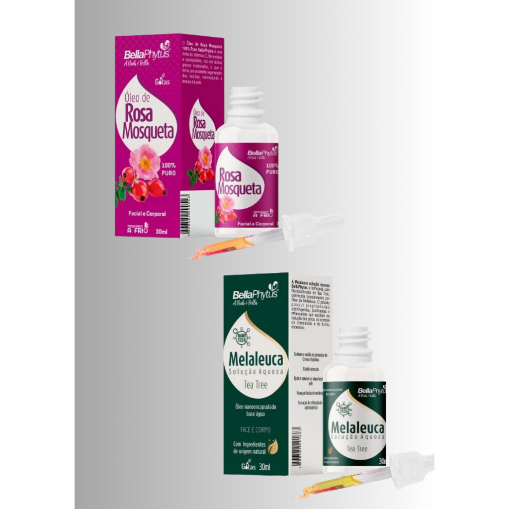 Rosa Mosqueta Rubiginosa Óleo 30mL + Melaleuca Solução 30mL