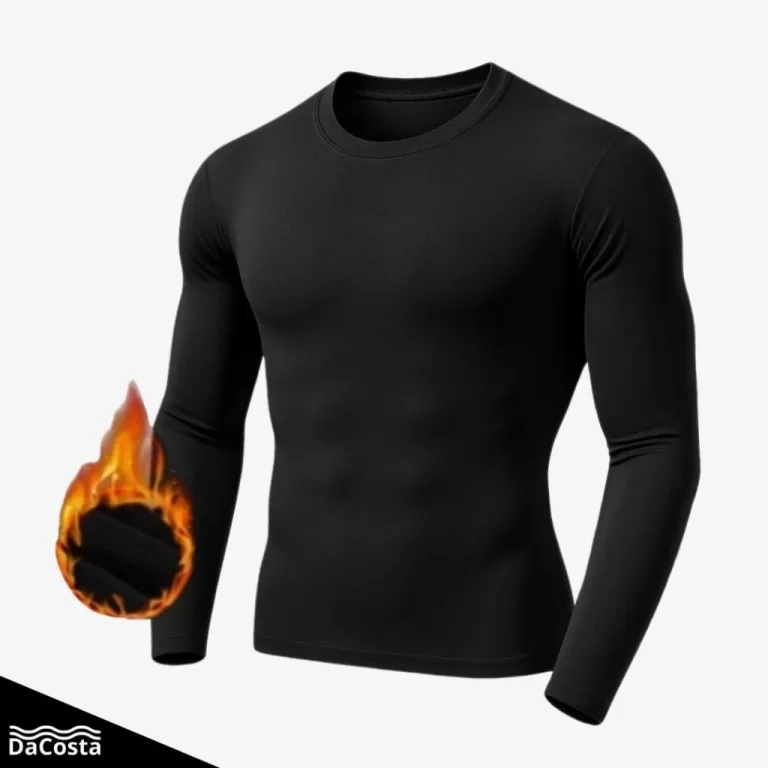 Camiseta Preta Manga Longa Peluciada Masculina Té
