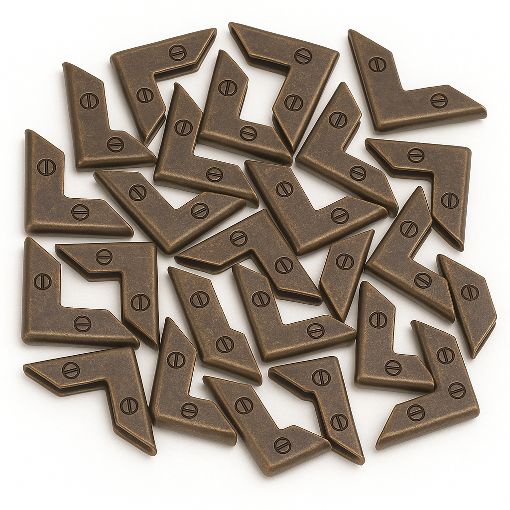 Kit 20 Cantoneiras Acabamentos Cartonagem Capas e Livros Beta 1,7 x 1,7 cm