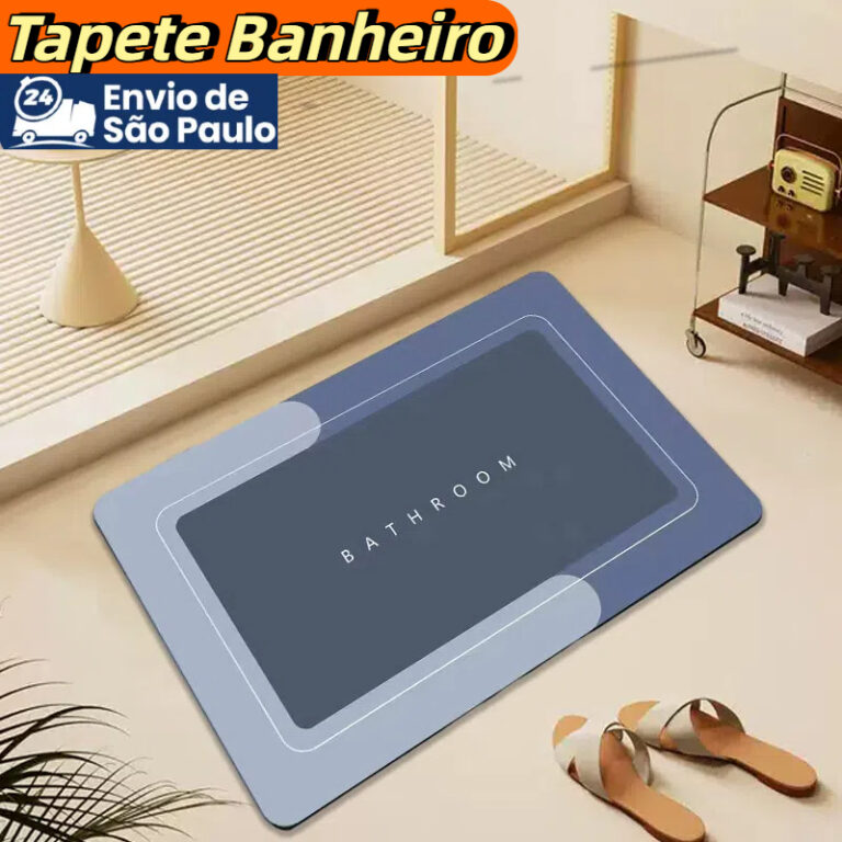 Tapete Banheiro Super Antiderrapante Absorvente de