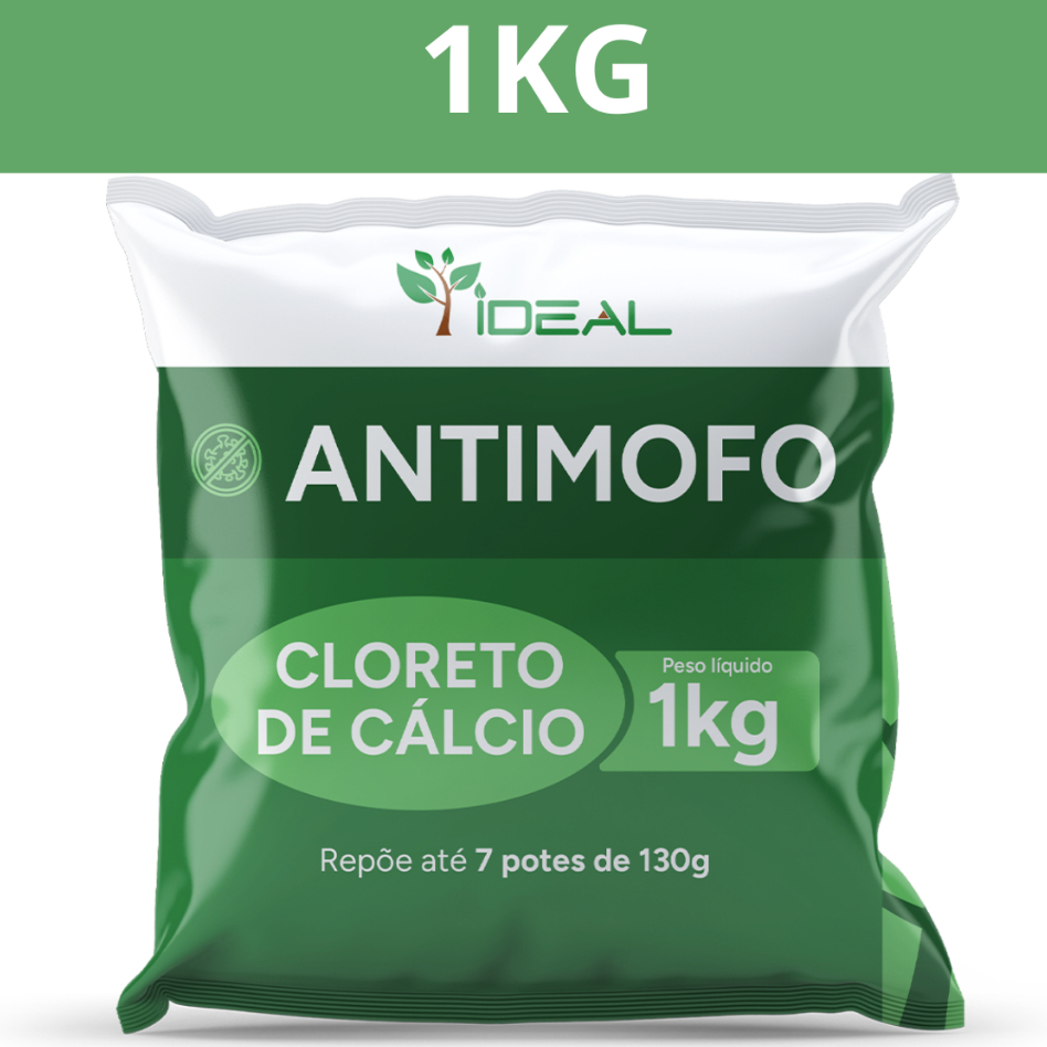 Cloreto de Cálcio Anti Mofo 1kg Bolinhas Tira Umidade Super Forte