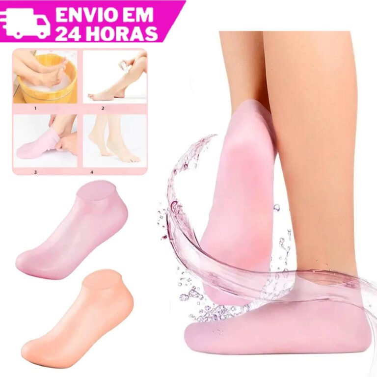 Meia de Hidratação Silicone Esfoliante Gel Spa D