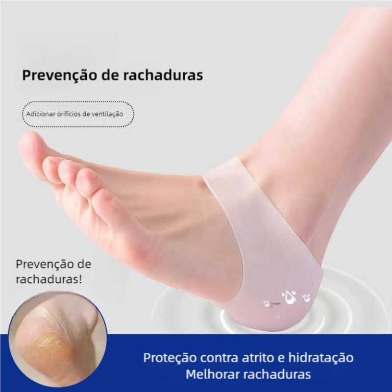 Par de Meia Palmilha Silicone Gel Protecao Ortoped