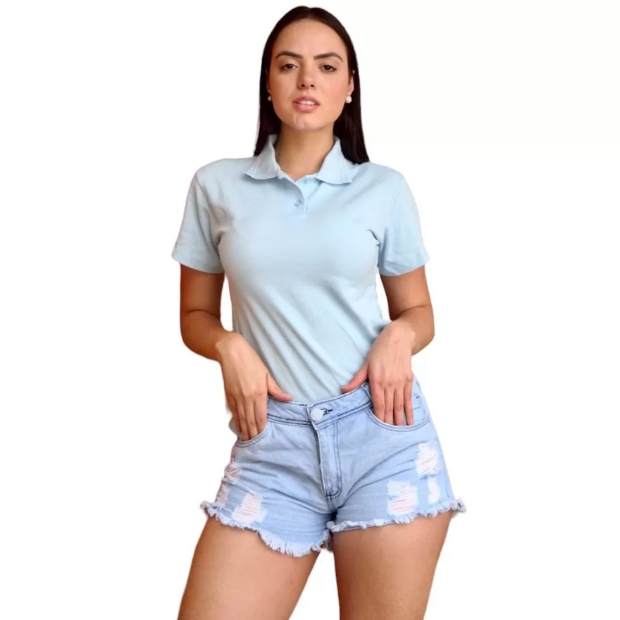 Camisa Polo Feminina Baby Look Atacado Varejo Preço Baixo