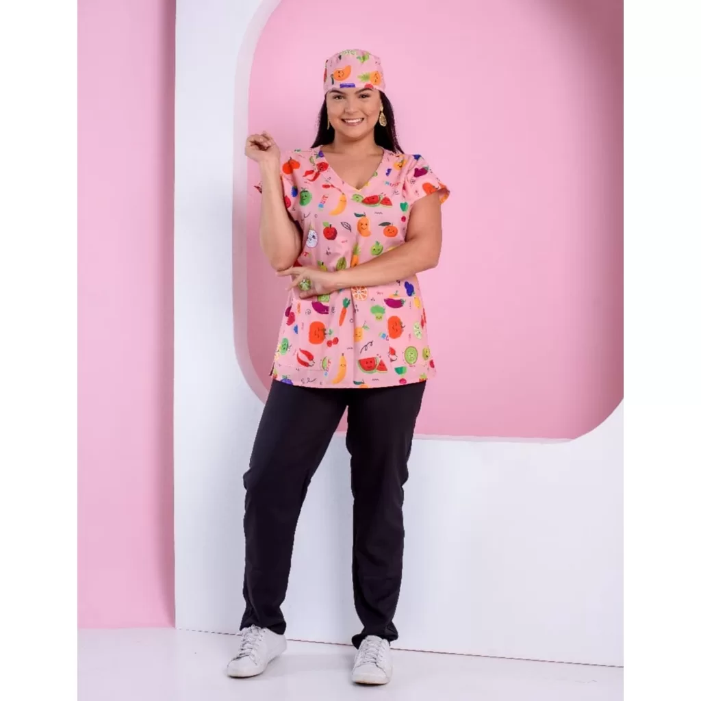 Conjunto Pijama Cirúrgico estampado Nutrição