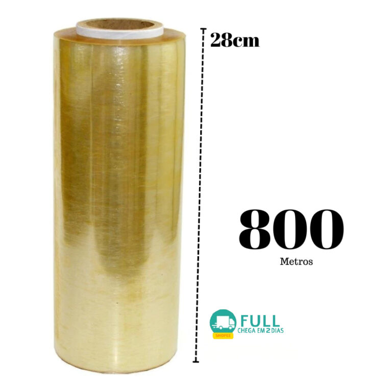 Rolo Plastico Filme Pvc Esticavel Resistente 28Cm 