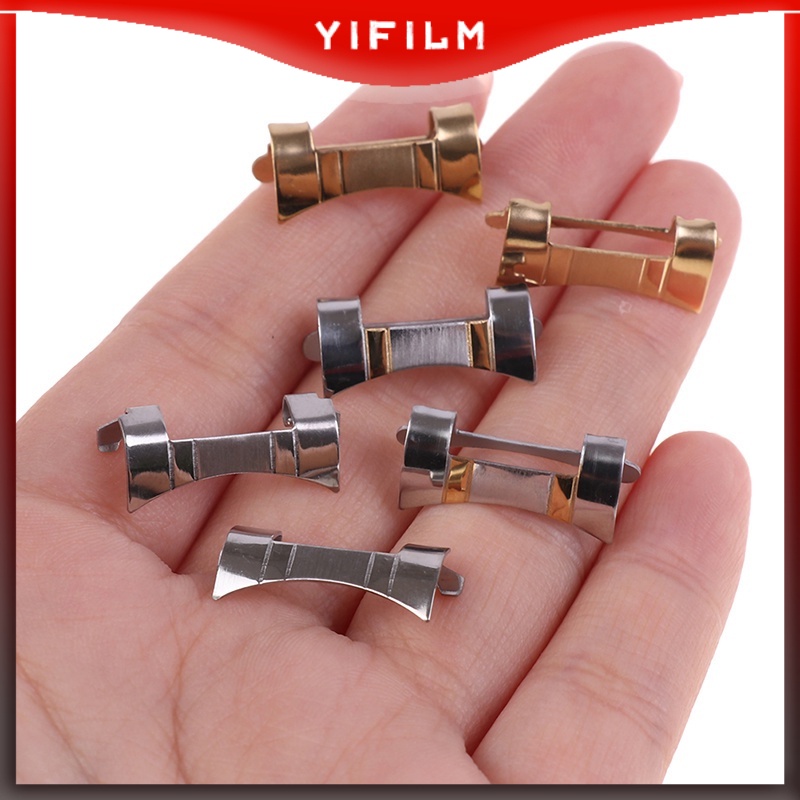 2pcs 19MM/20MM/21MM/22MM/23MM/24MM Relógio De Aço Inoxidável Link De Pulseira Extremidade Curva Subs