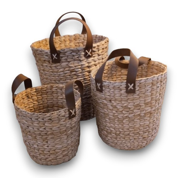 Cestos Vasos de Planta De Palha Taboa Coisas Difer